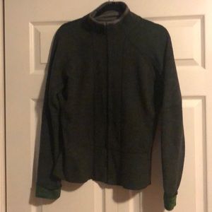 Mountain Hardwear gray wool blend zipper jacket